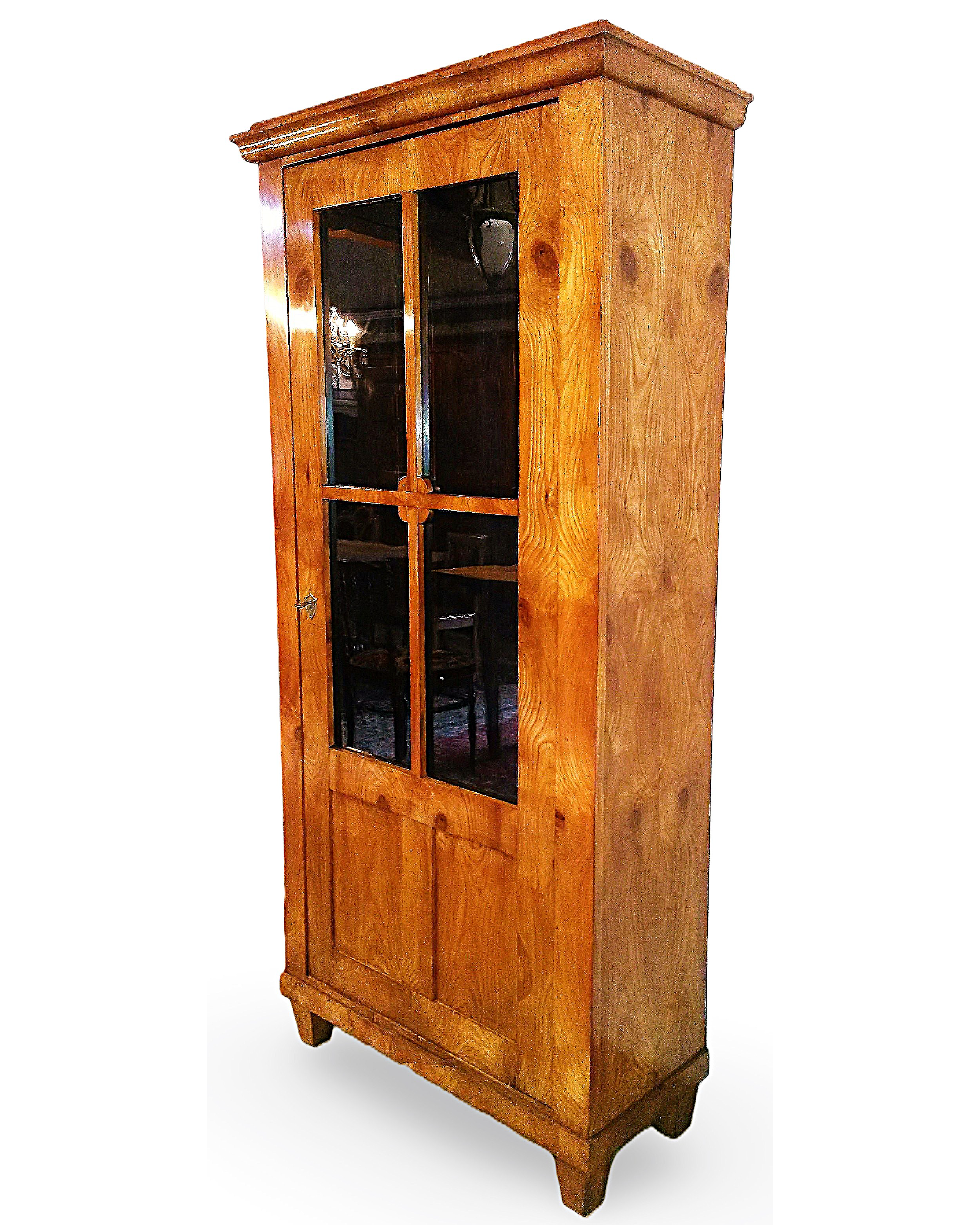 Biedermeier Vitrine Kirschbaum