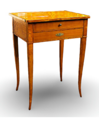 Tischchen Biedermeier Kirschholz und Birke