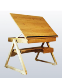 Design-Schreibtisch Kirschbaum verstellbar