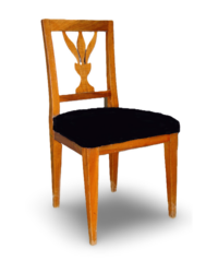 4 gleiche Polsterstühle Biedermeier Nussbaum