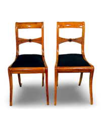 4 gleiche Krawattenstühle Biedermeier Nussbaum
