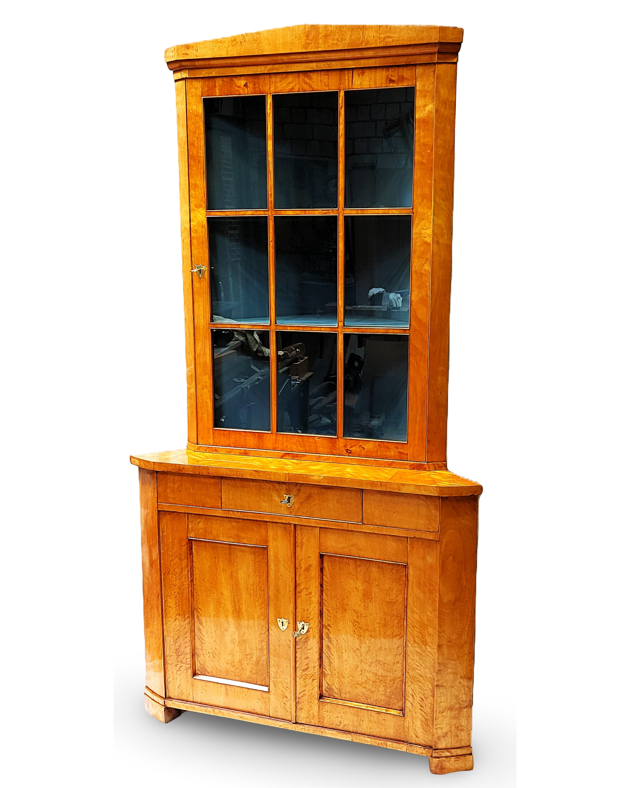 Biedermeier-Eckvitrine – Bild 3