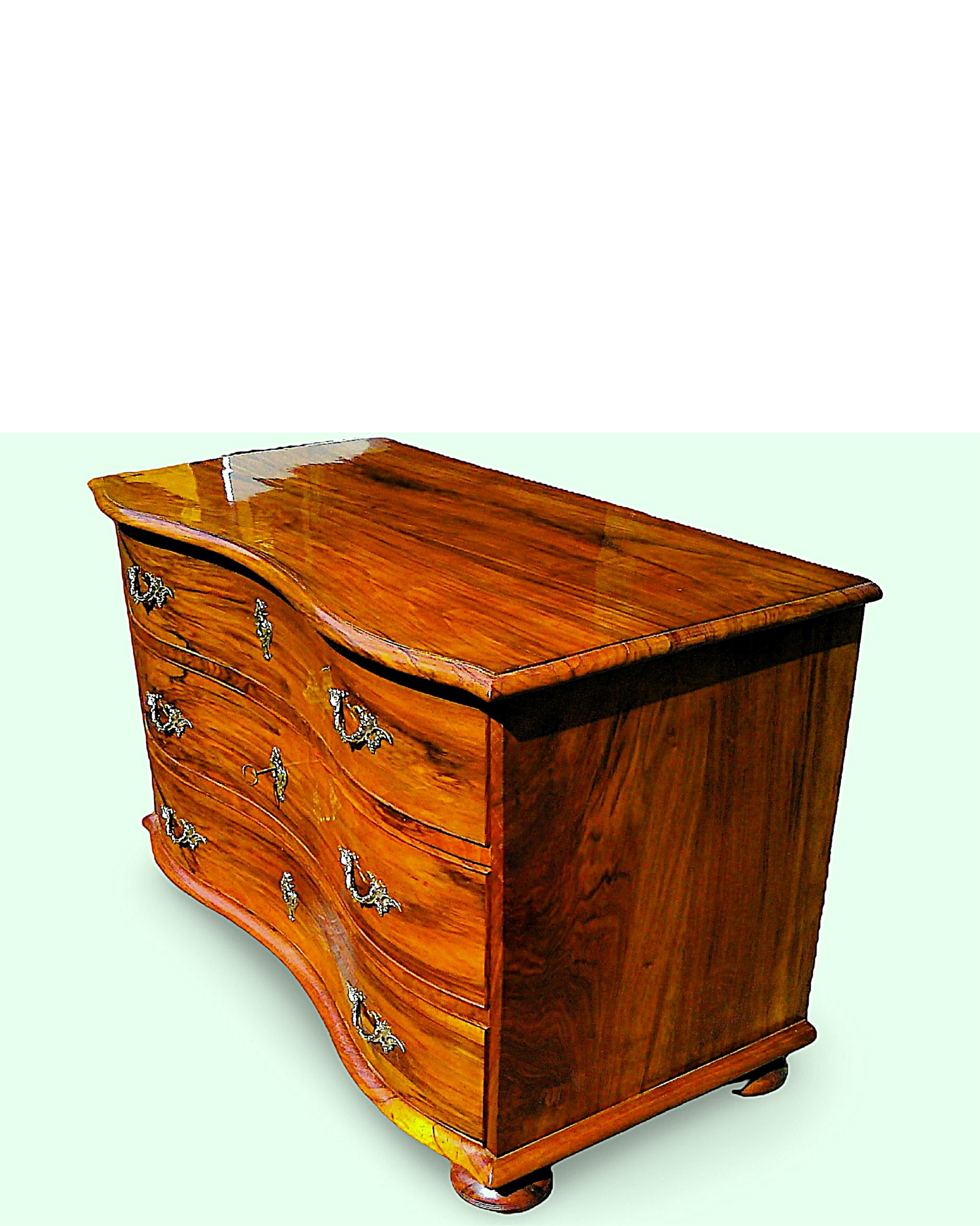 Kommode Barock Nussbaum – Bild 2