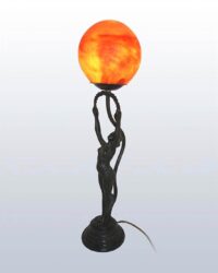 Tischlampe Bronzefigur